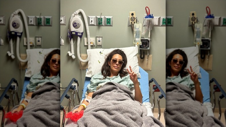 Joanna Gaines lies in hospital bed following second back surgery