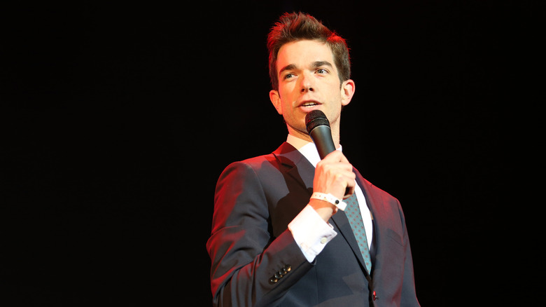 John Mulaney performing onstage during the Second Annual Hilarity For Charity benefiting The Alzheimer's Association at the Avalon