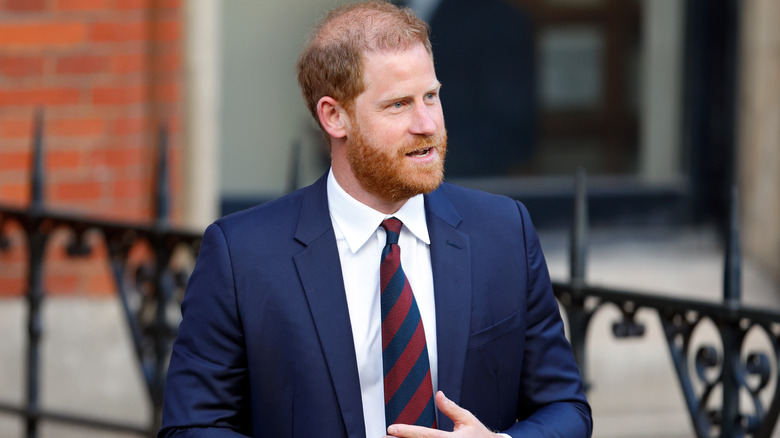 Prince Harry wearing a blue suit