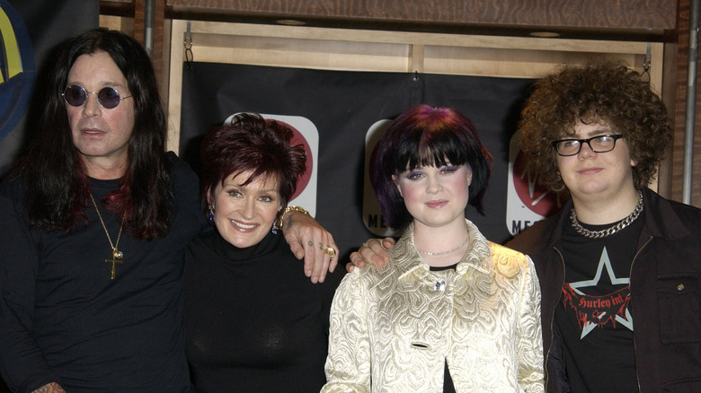 The Osbourne family posing together