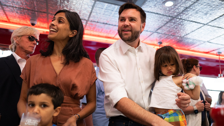 Usha and JD Vance with their kids