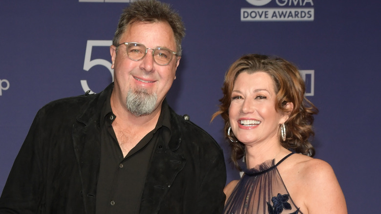 Vince Gill and Amy Grant smiling