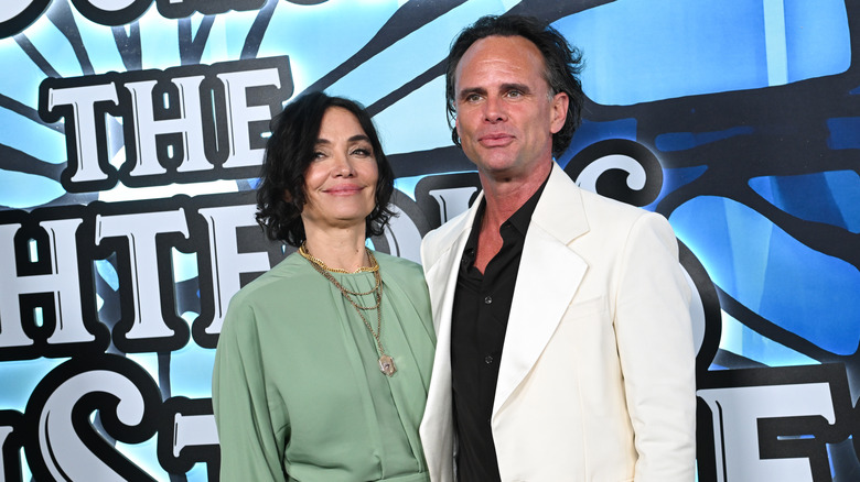 Nadia Conners and Walton Goggins attending Los Angeles Premiere Of HBO Original Series' "The Righteous Gemstones" Final Season