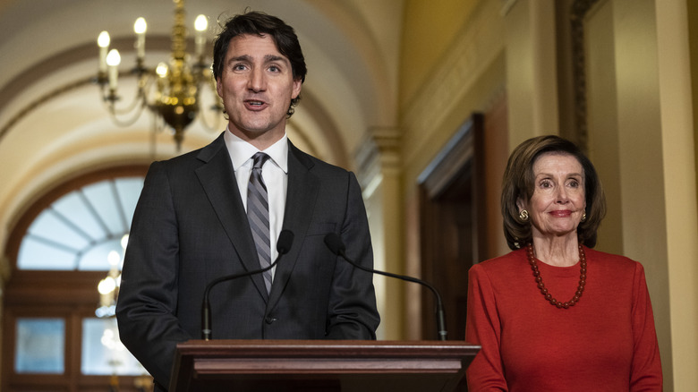 Justin Trudeau and Nancy Pelosi