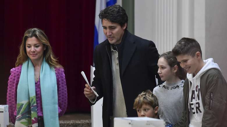 Justin Trudeau Sophie Gregoire and their children