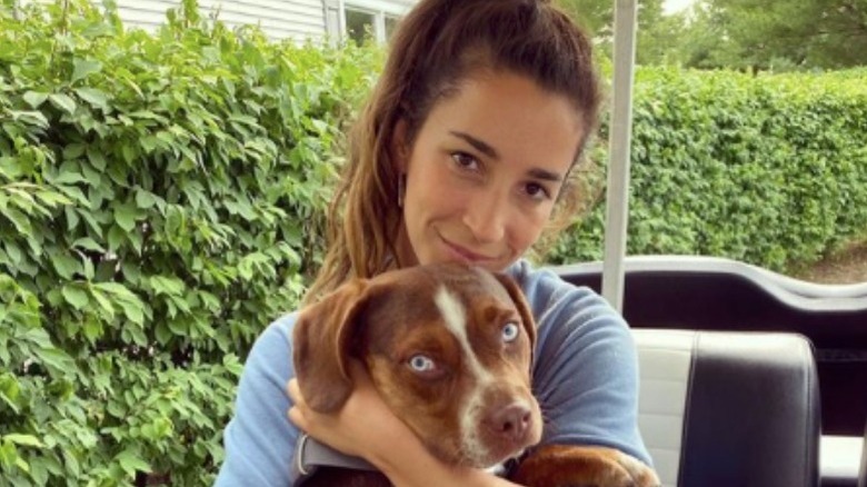 Aly Raisman with dog Mylo