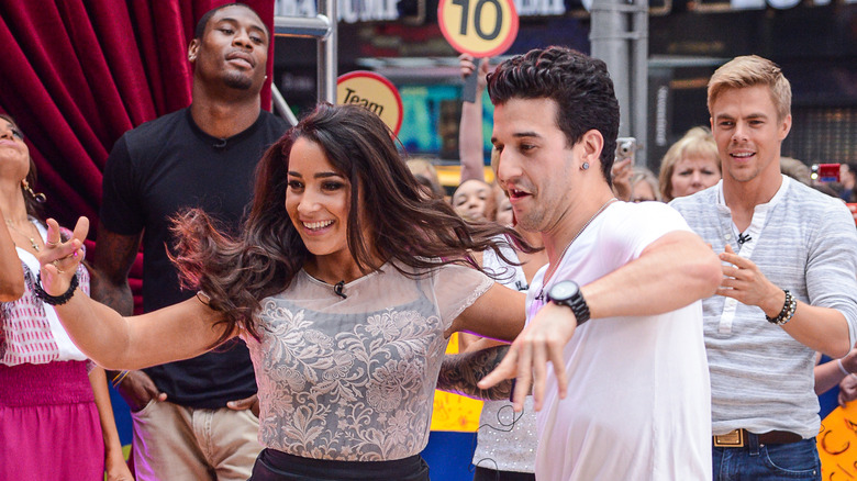 Aly Raisman and Mark Ballas dancing