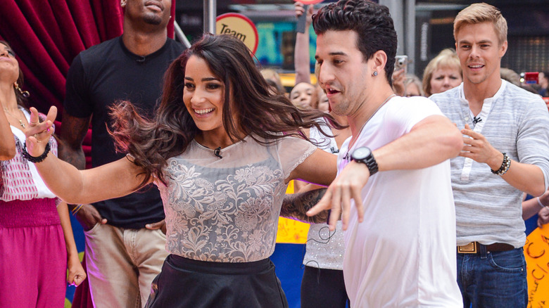 Aly Raisman and Mark Ballas dancing