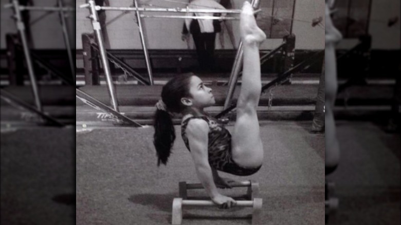Aly Raisman training as a kid