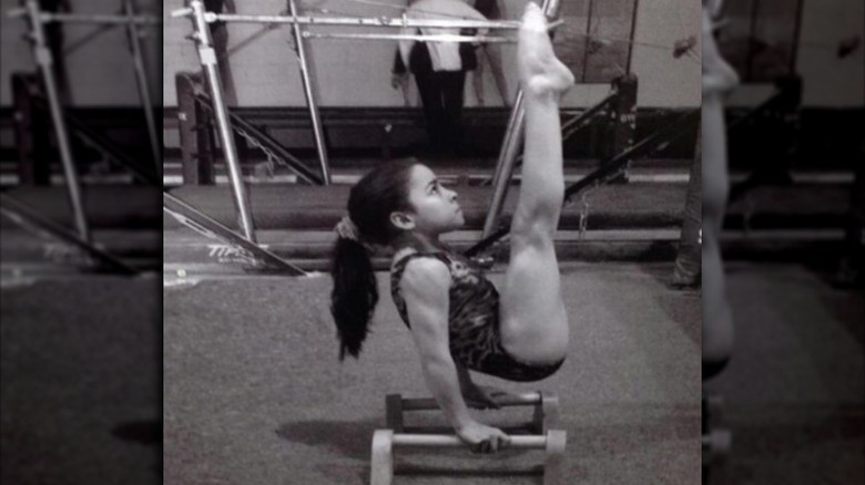 Aly Raisman training as a kid