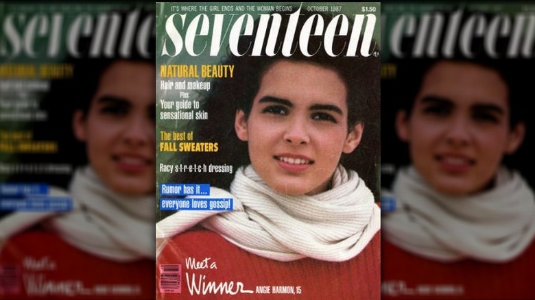 Angie Harmon on the cover of Seventeen in 1987