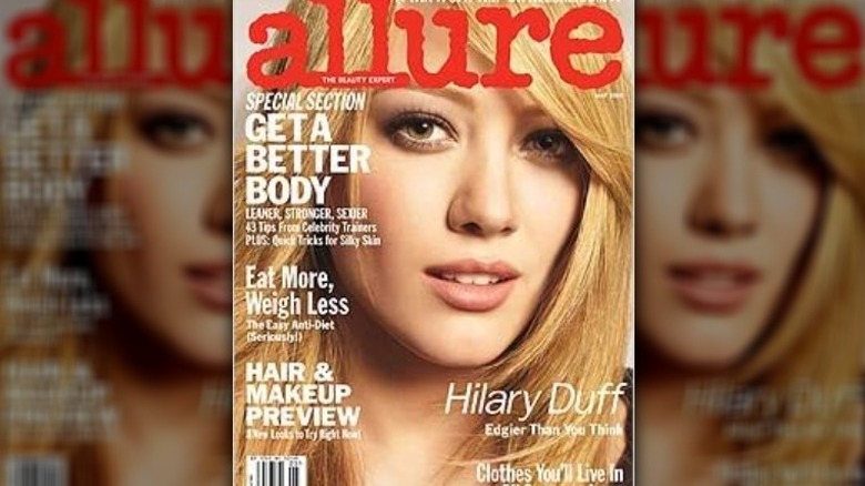 May 2008 Allure magazine cover featuring Hilary Duff