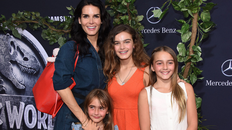 Angie Harmon with her daughters