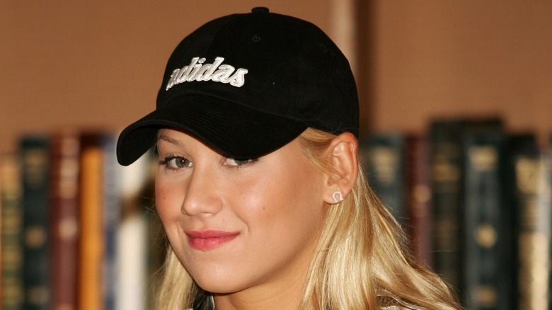 Anna Kournikova in hat smiling
