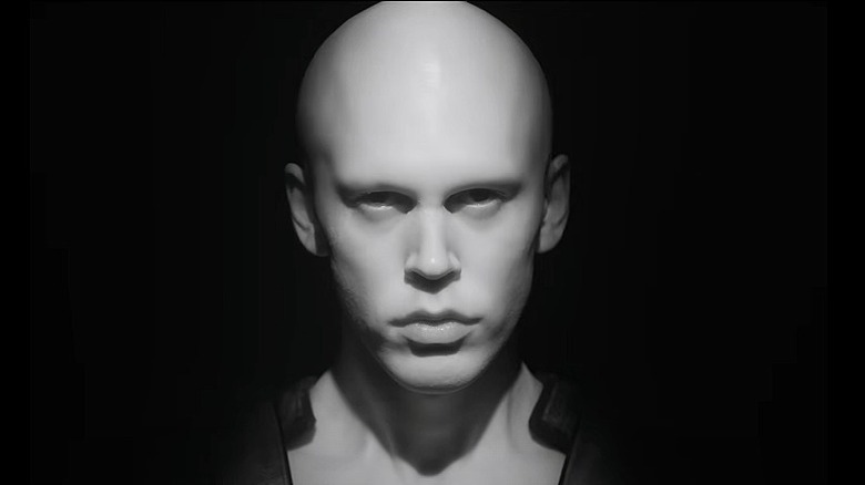 Austin Butler glaring as Feyd-Rautha