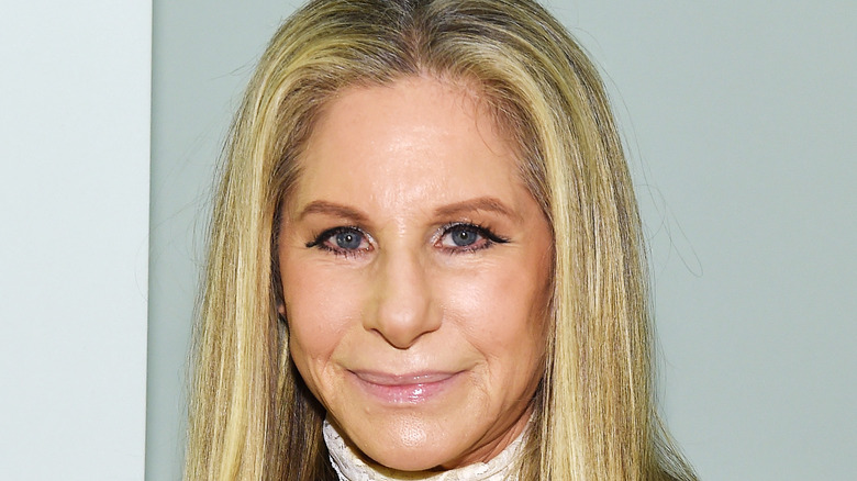 Barbra Streisand slightly smiling