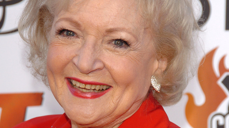 Betty White on a red carpet