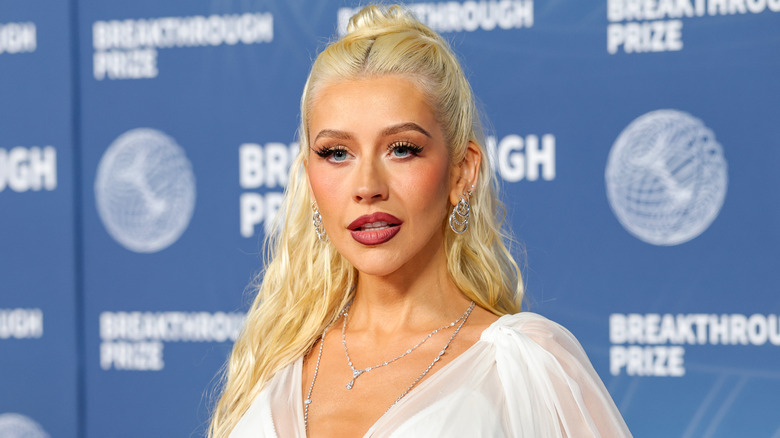 A young Christina Aguilera smiling