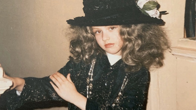 Young Christina Aguilera dressed up for Halloween