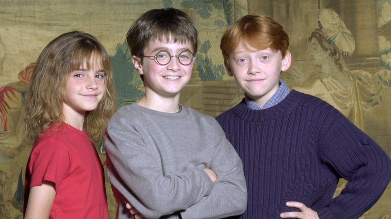 Emma Watson, Daniel Radcliffe and Rupert Grint in 2000.