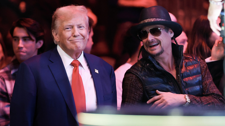 Donald Trump and Kid Rock pictured together in 2023.