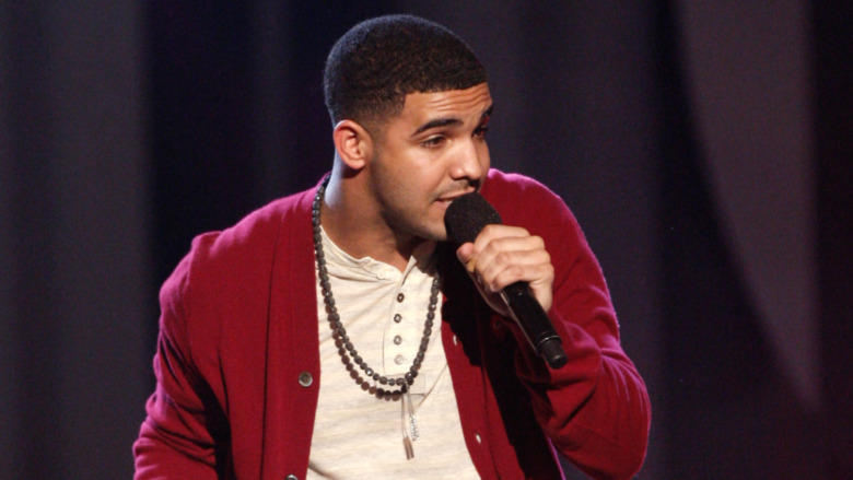 Drake performing on stage