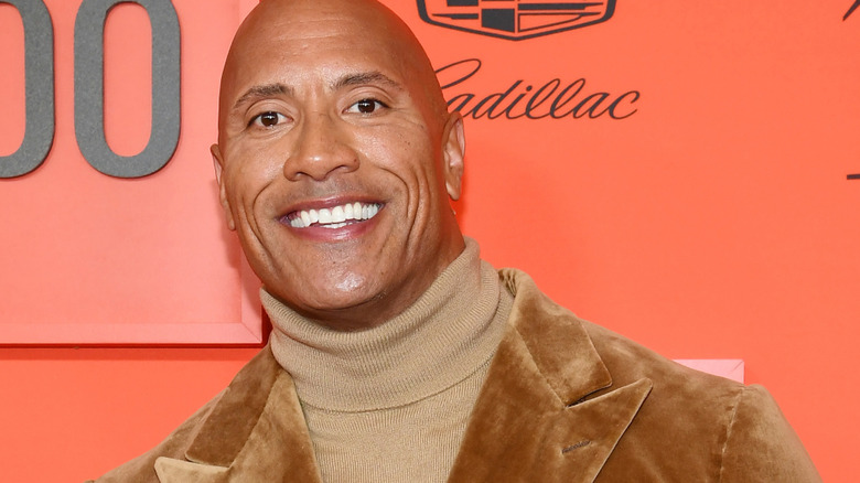 Dwayne Johnson in a turtleneck