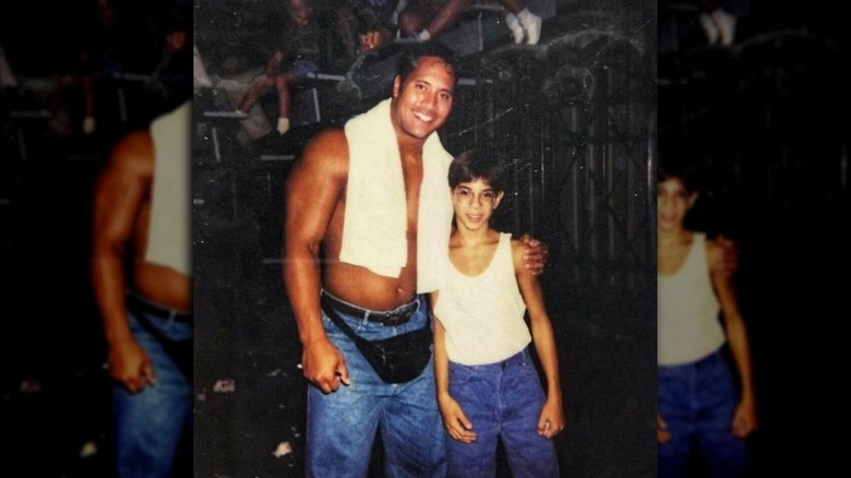 Dwayne Johnson with a fanny pack