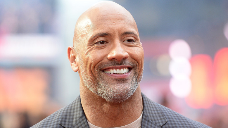 Dwayne Johnson with a gray beard