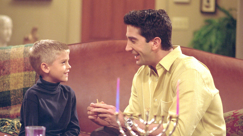 Cole Sprouse and David Schwimmer on Friends
