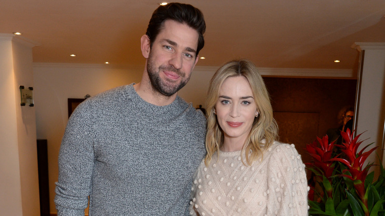 Emily Blunt and John Krasinski smiling