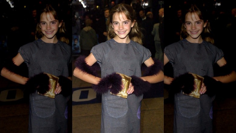 Emma Watson at the first Harry Potter premiere in 2001