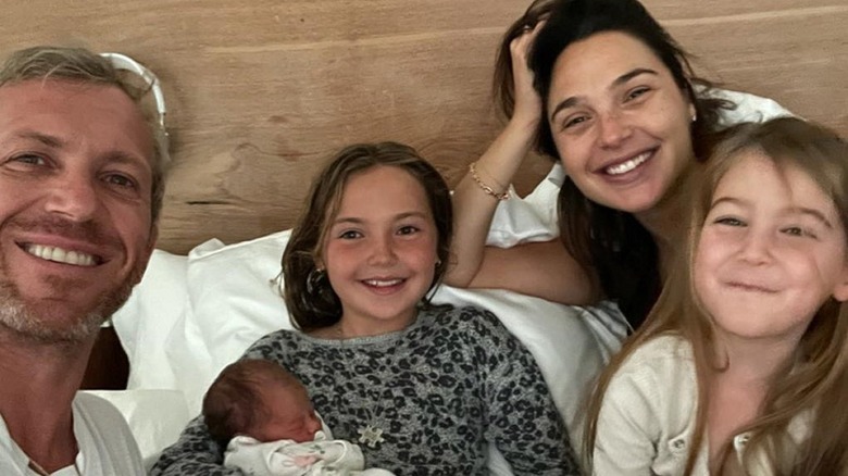 Gal Gadot and her family taking a selfie