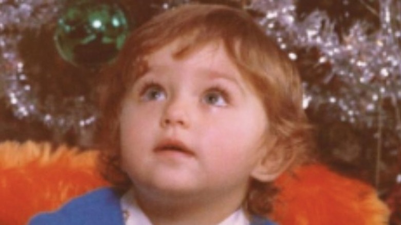 Giada De Laurentiis as a baby with her brother