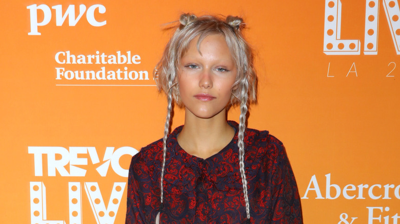 Grace VanderWaal with pigtails