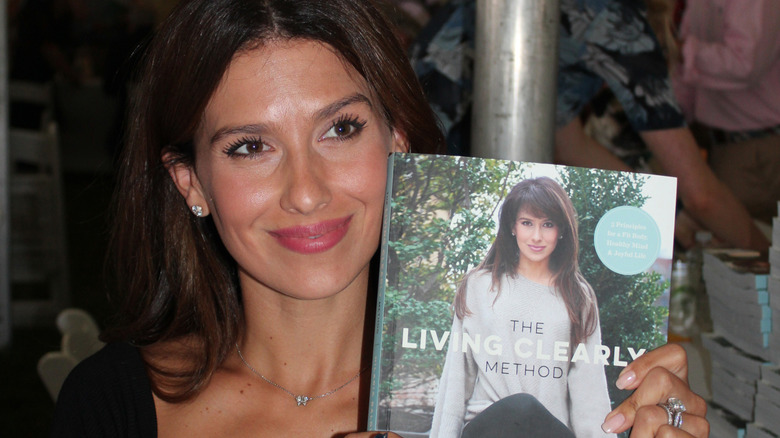 Hilaria Baldwin presenting her book