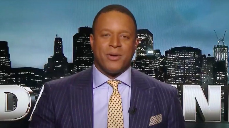 Craig Melvin on the set of Dateline: Secrets Uncovered
