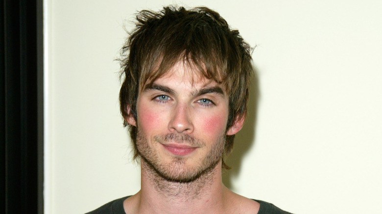 Ian Somerhalder poses in a black sweater in 2003.