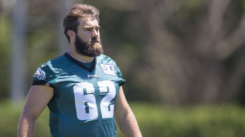 Jason Kelce on the practice field