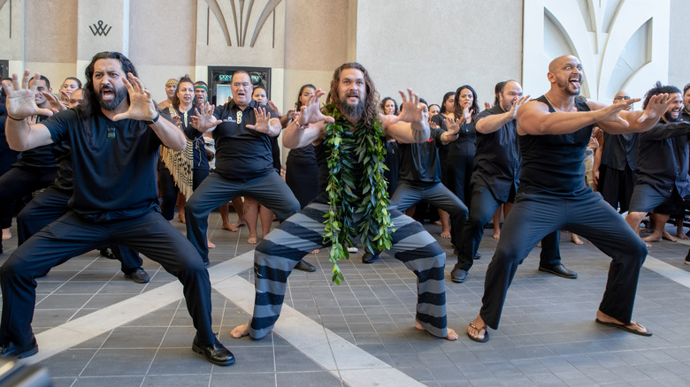 Jason Momoa doing the haka