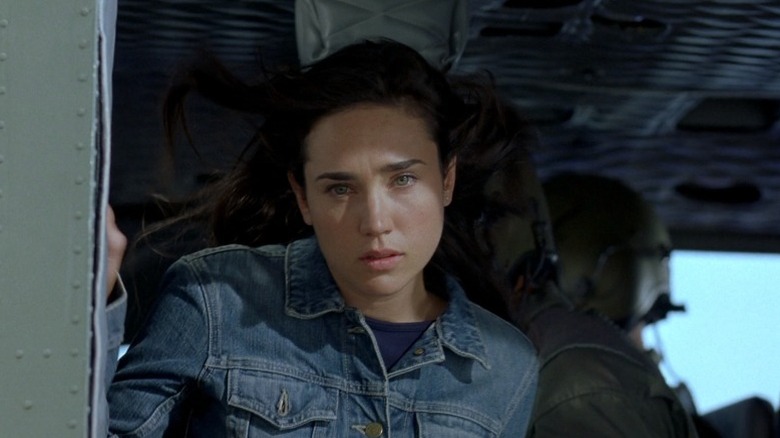 Jennifer Connelly in a helicopter in Hulk
