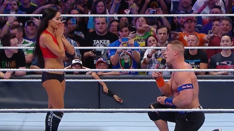 John Cena proposing to Nikki Bella