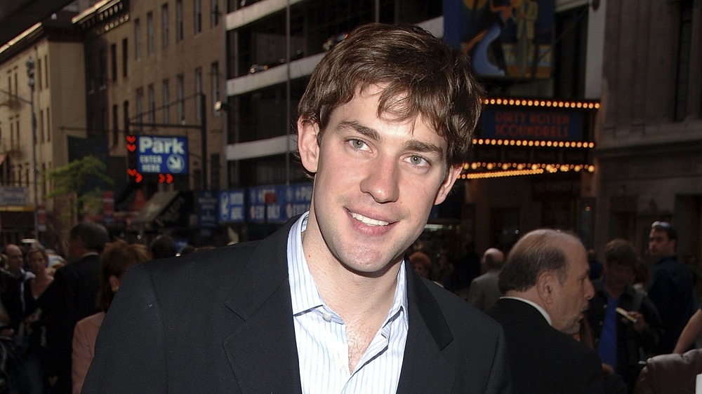 John Krasinski smiling at a movie premiere