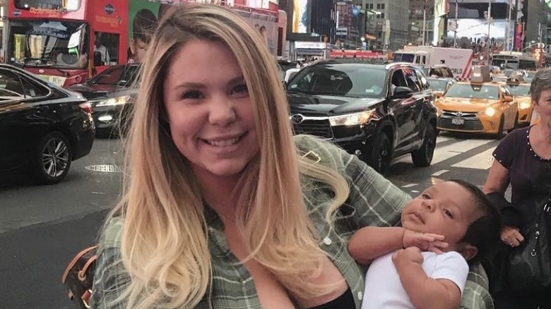 Kailyn Lowry holding Lux