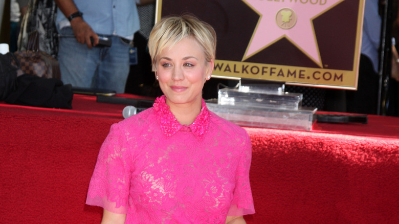 Kaley Cuoco with a pixie cut