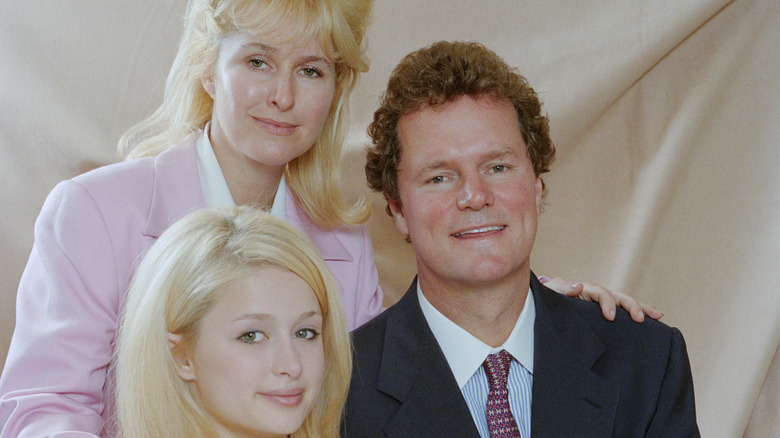 Kathy Hilton with daughter Paris and husband Rick