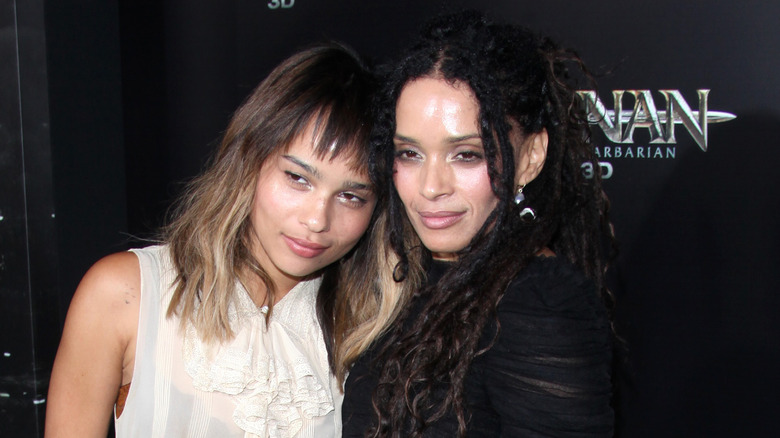 Lisa Bonet smiling with Zoe Kravitz