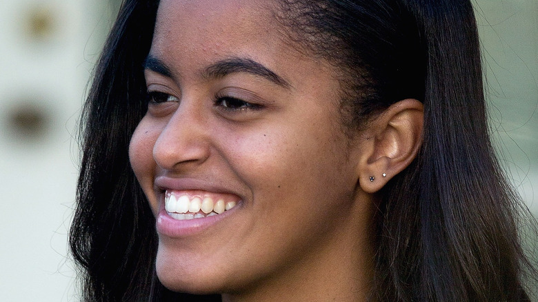 Malia Obama smiling