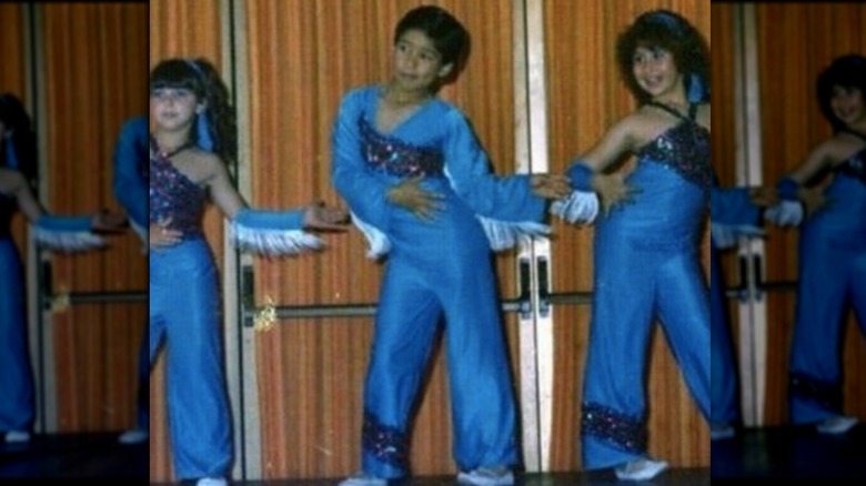 Mario Lopez dancing with classmates