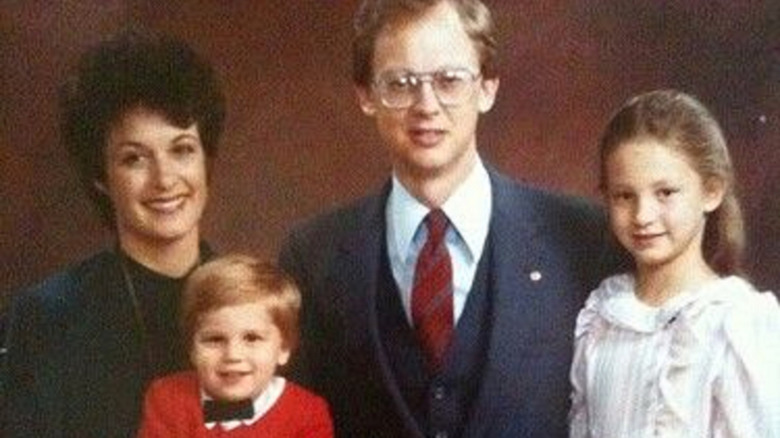 Matthew Gray Gubler with his parents as a baby